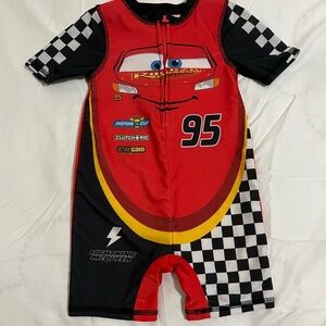 Disney Cars Red Lightning McQueen Kids Swimsuit Size 2T